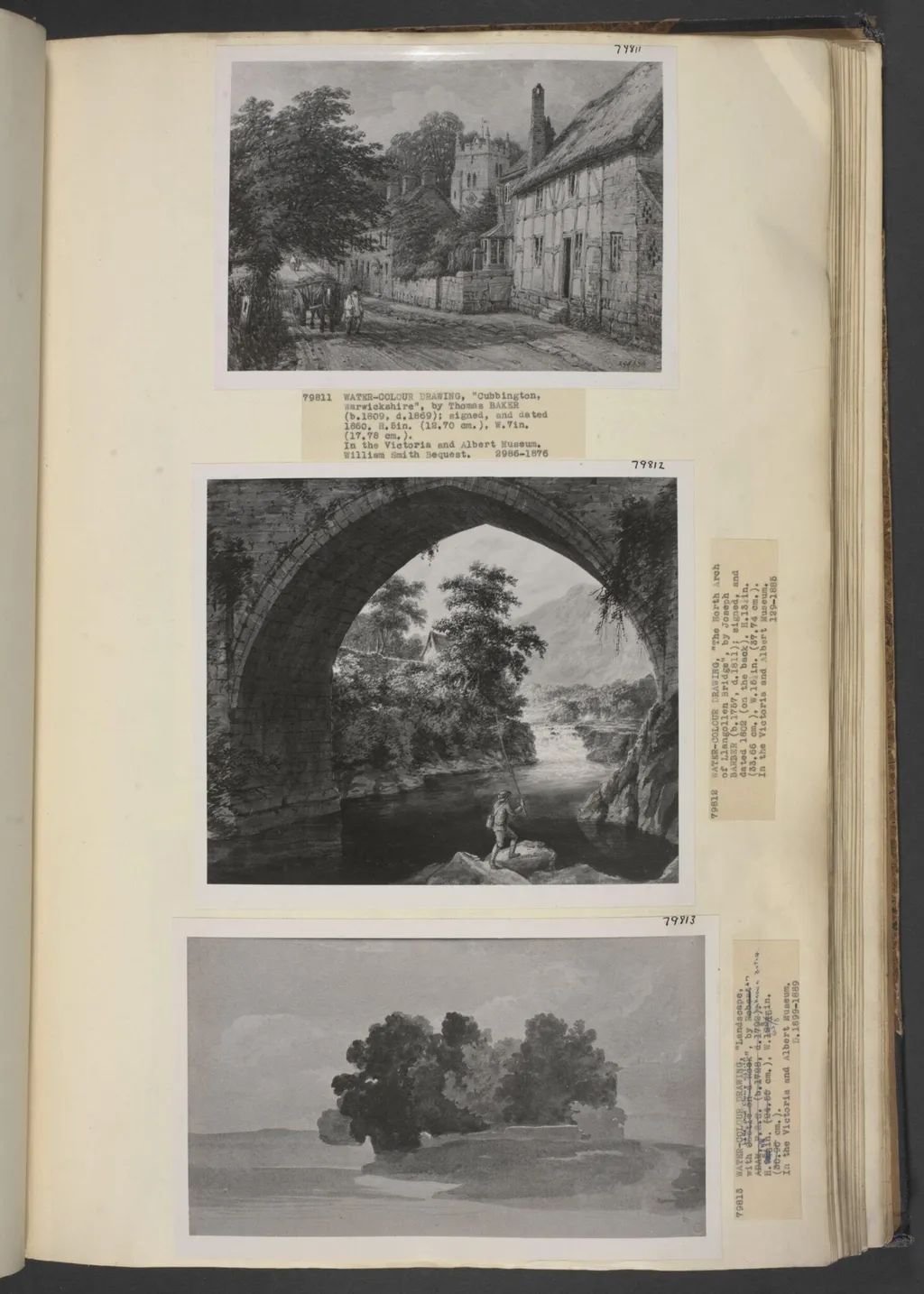 Clubbington in Warwickshire, by Thomas Baker, watercolor, 1860