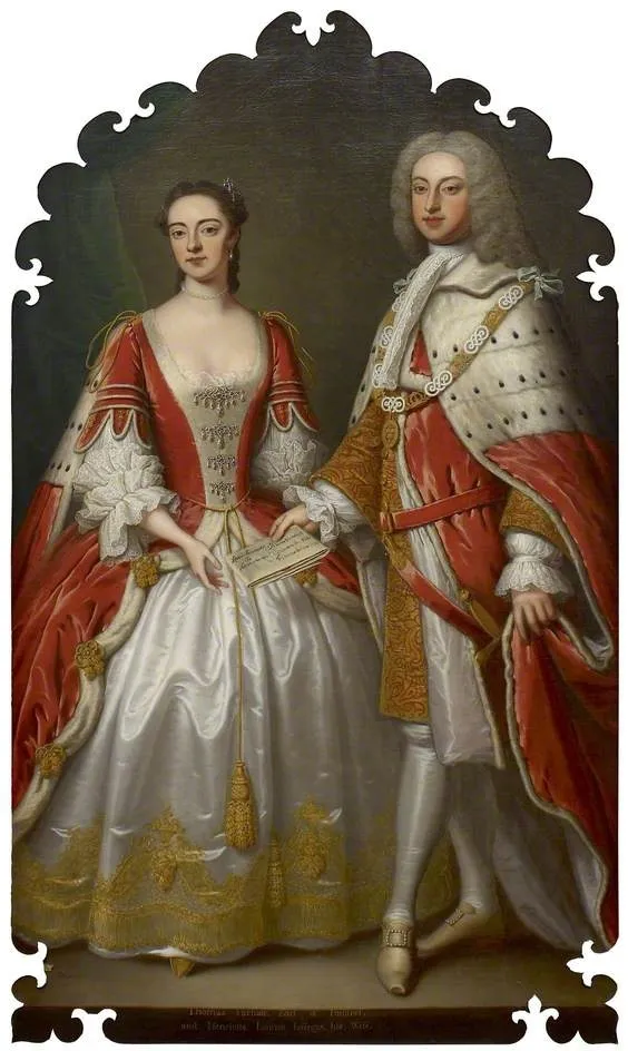 Thomas Fermor, 1st Earl of Pomfret, and Henrietta Louisa, Countess of Pomfret, by Thomas Bardwell, oil, 1750