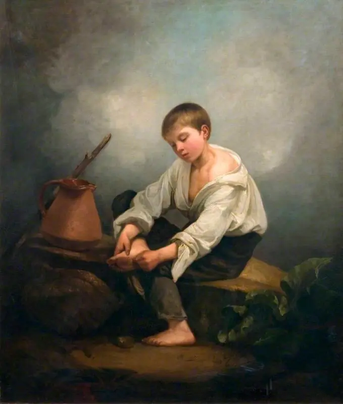 A Boy Extracting a Thorn from His Foot, by Thomas Barker