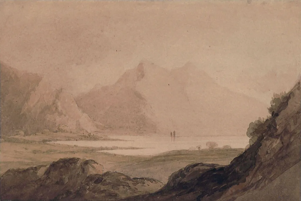 Snowdon with Llanberis Lake, by Thomas Barker, watercolor, 1790