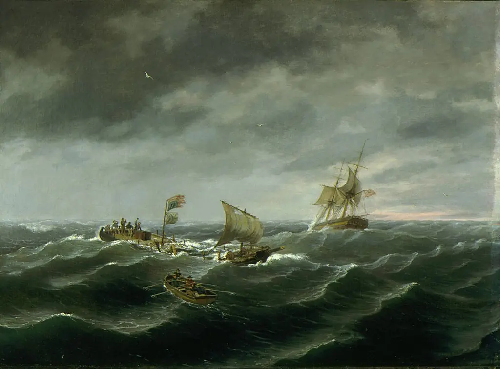 Loss of the Schooner 'John S. Spence' of Norfolk, Virginia, 2d view-Rescue of the Survivors, by Thomas Birch
