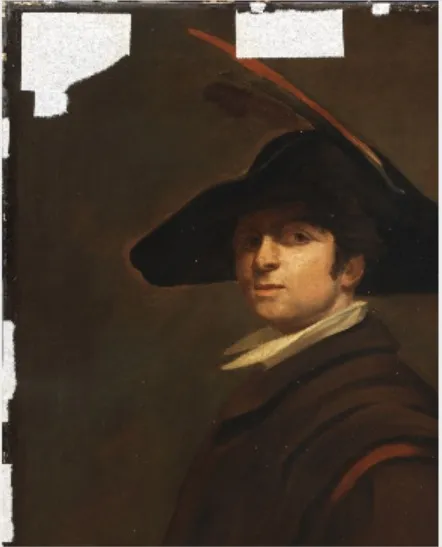 Self-Portrait in Fancy Dress, by Thomas Bridgford, oil, 1855