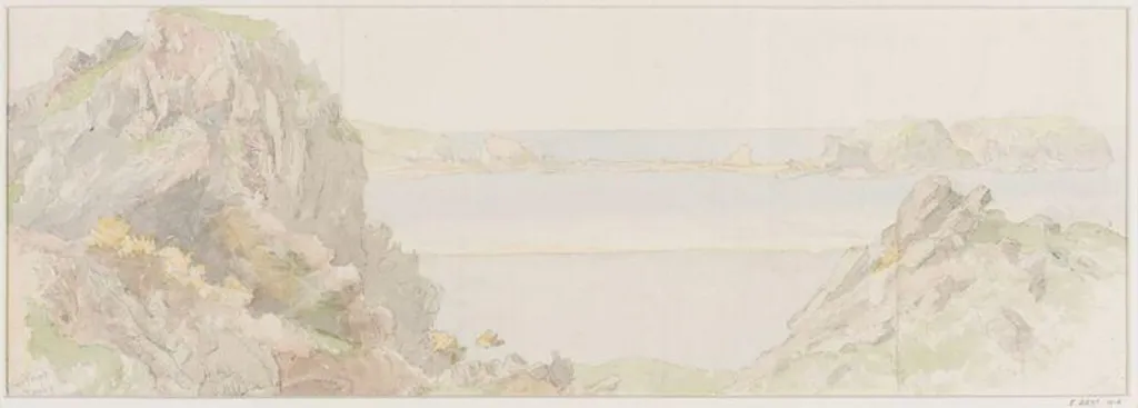 Giltar Point, near Tenby, by Thomas Brittain Vacher, watercolor, 1871