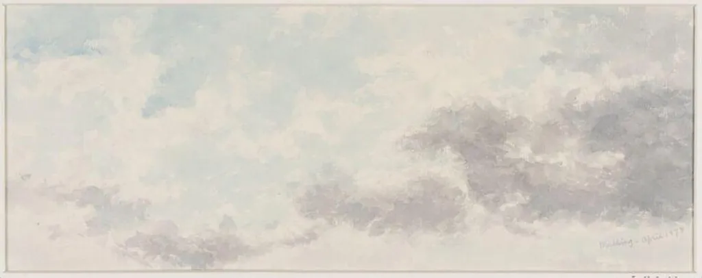 Studies of Clouds, by Thomas Brittain Vacher, watercolor, 1878