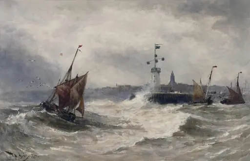 Boulogne Harbour, by Thomas Bush Hardy