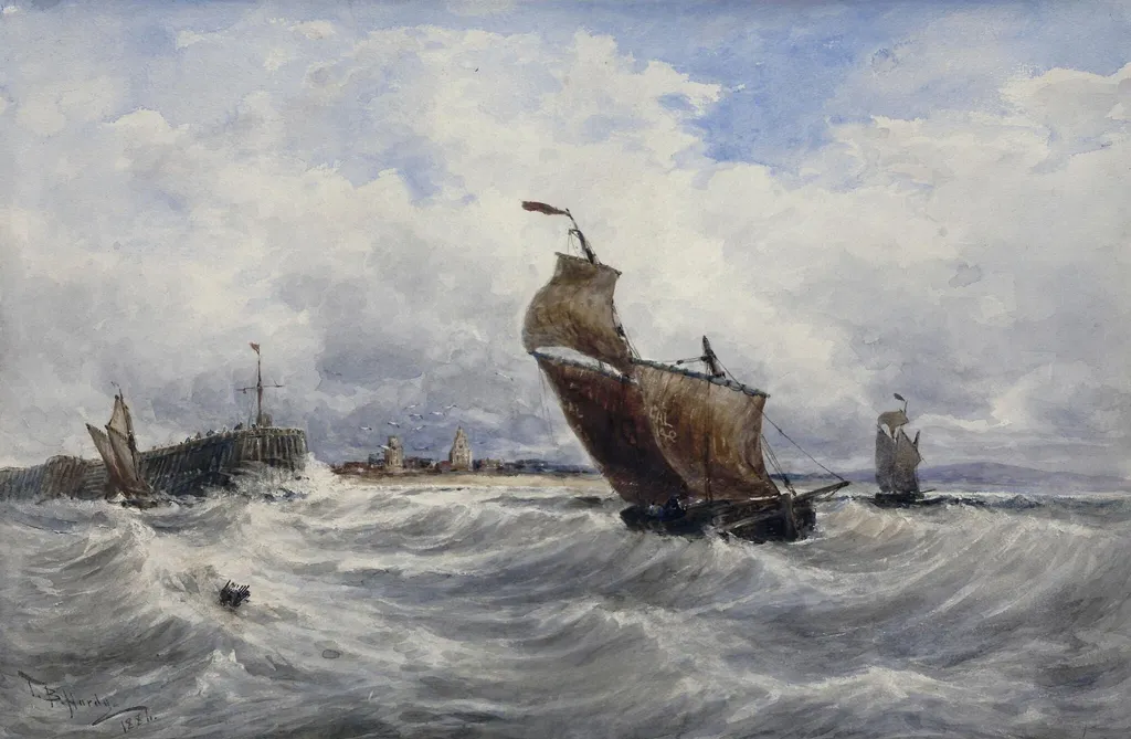 Calais, by Thomas Bush Hardy, watercolor, 1886