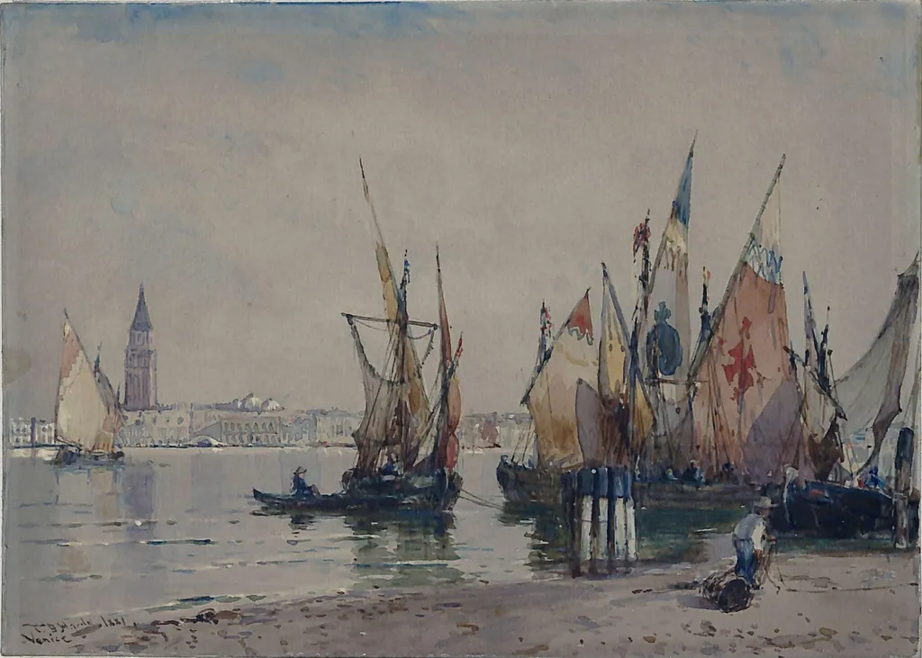 View on the Grand Canal, Venice, by Thomas Bush Hardy, watercolor, 1871