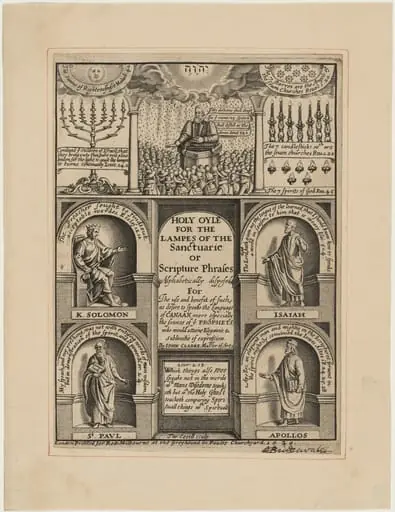 Title Page for Holy Oyle for the Lampes of the Sanctuarie, John Clarke, by Thomas Cecil