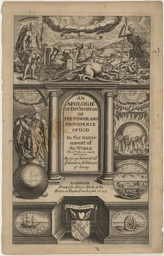 Title Page to An Apologie, or Declaration of the Power and Providence of God, by Thomas Cecil