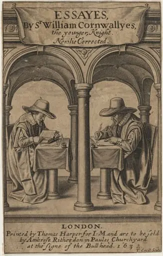 Title Page to Sir William Cornwally's Essays, by Thomas Cecil