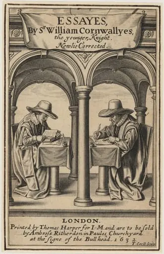 Title Page to Sir William Cornwally's Essays, by Thomas Cecil