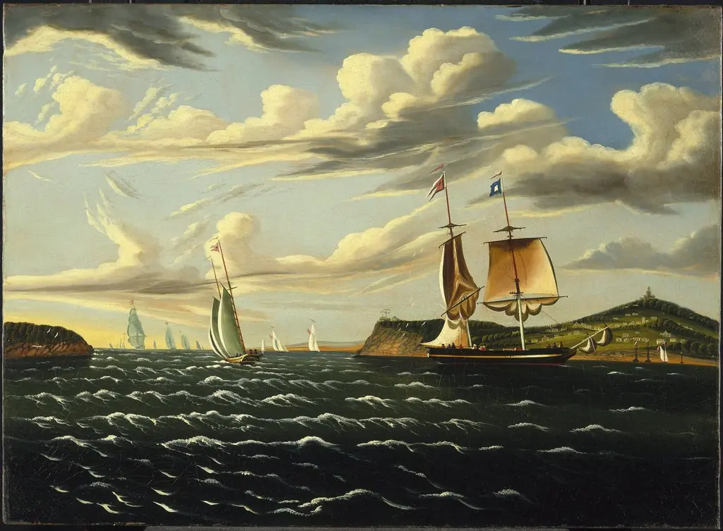 Staten Island and the Narrows, by Thomas Chambers, 1850