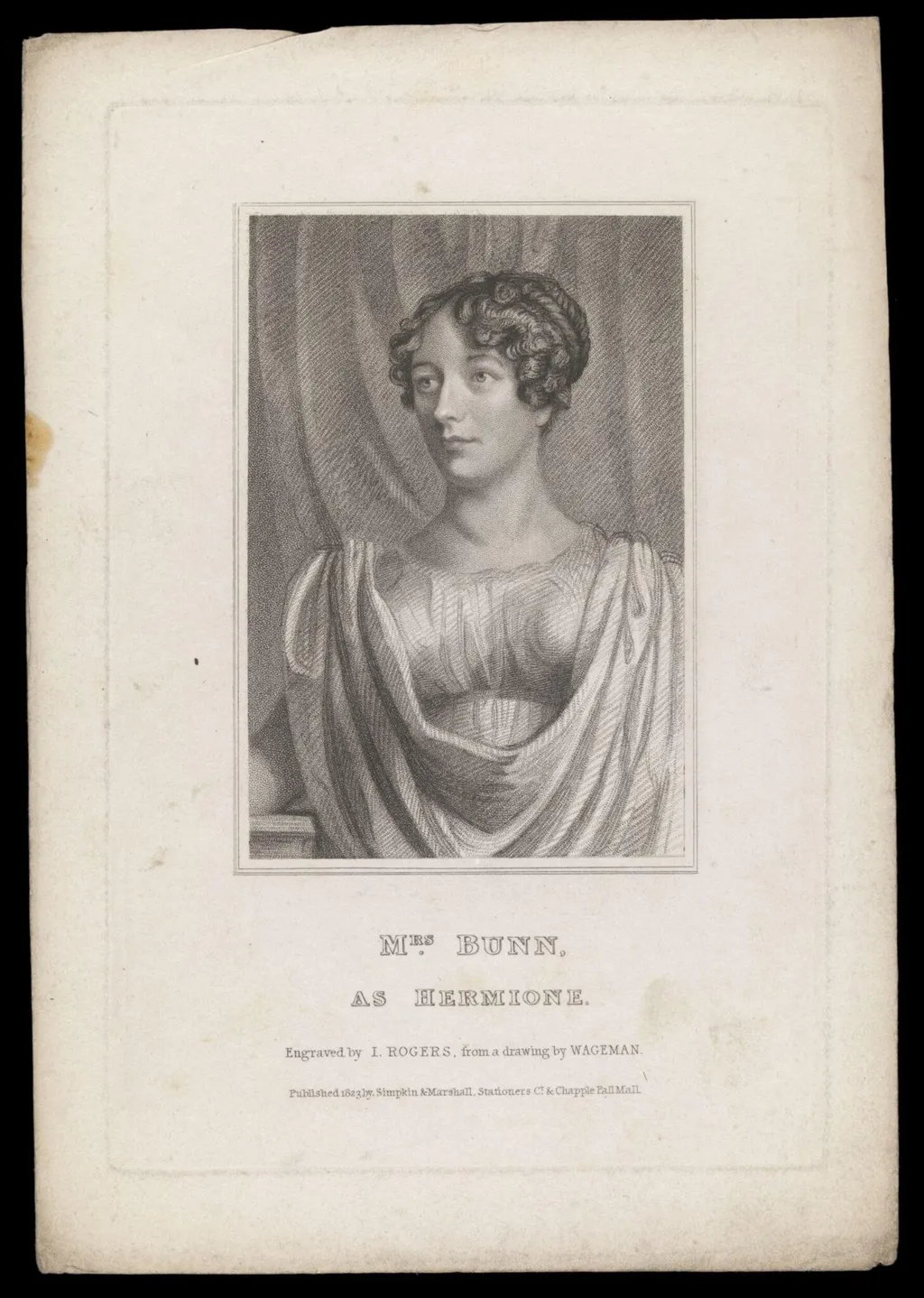 H Beard Print Collection, by Thomas Charles Wageman, 1823