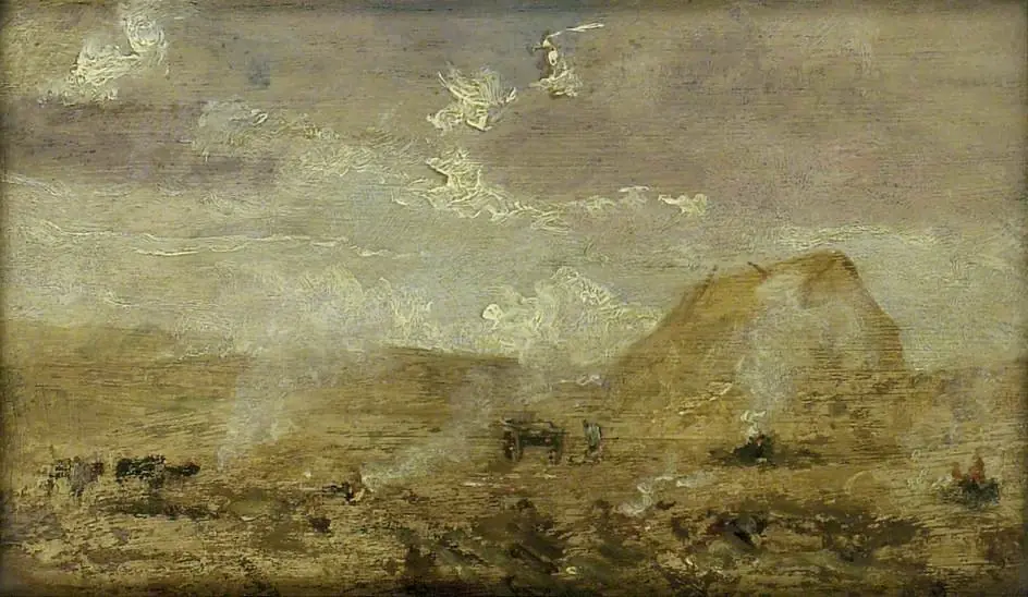 Landscape with Haystack, by Thomas Churchyard