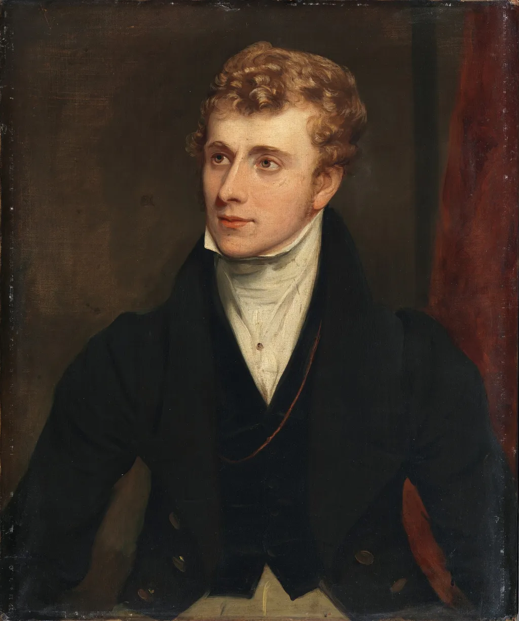 Portrait of Michael Banim (1796-1874), Author, by Thomas Clement Thompson, oil, 1827