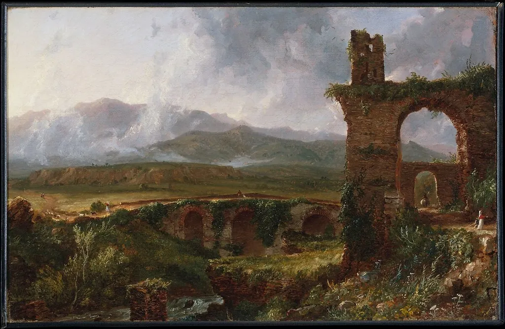 A View near Tivoli (Morning), by Thomas Cole, oil, 1832