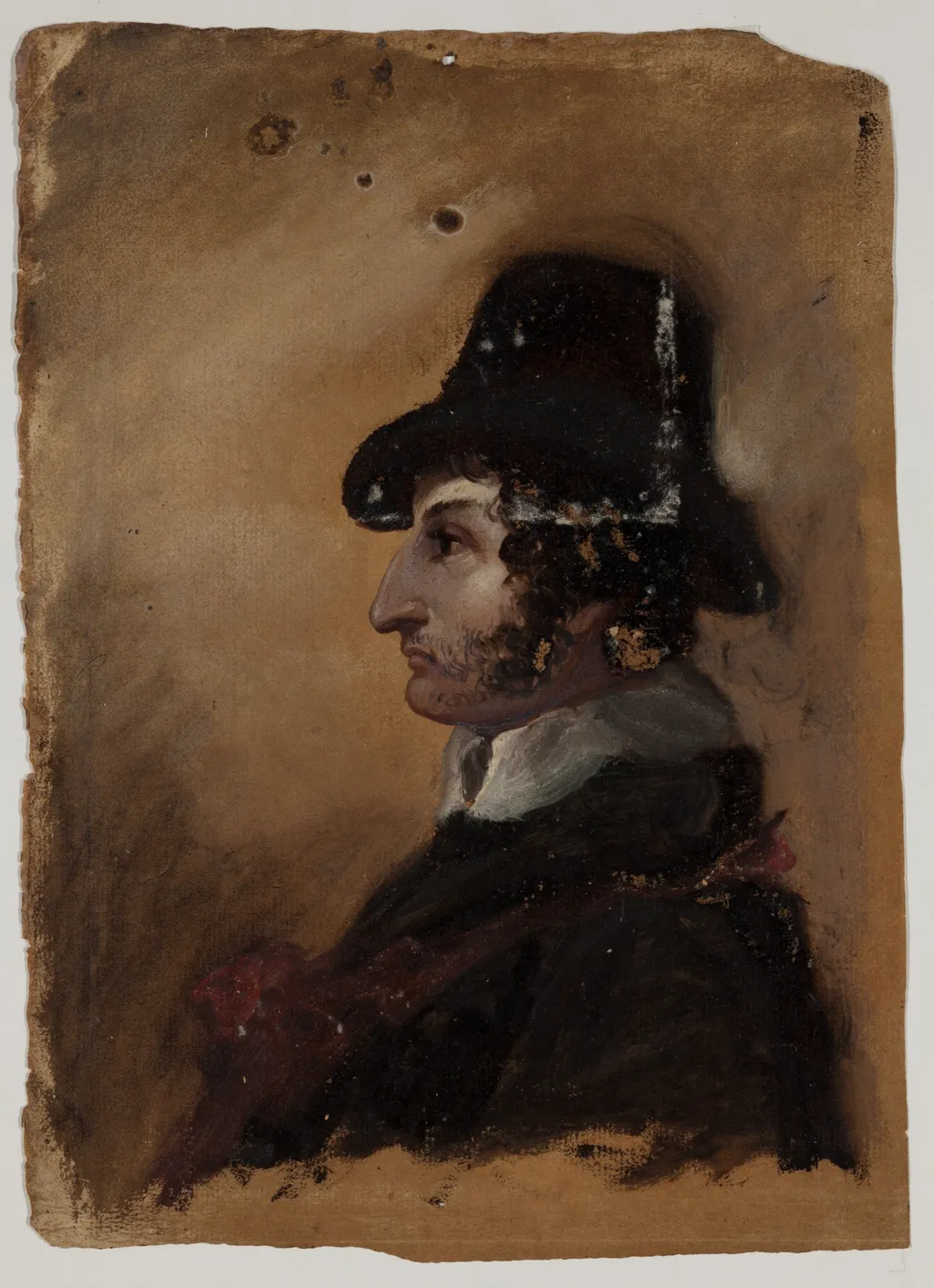 Man in a High Hat, by Thomas Cole, unspecified, 1801