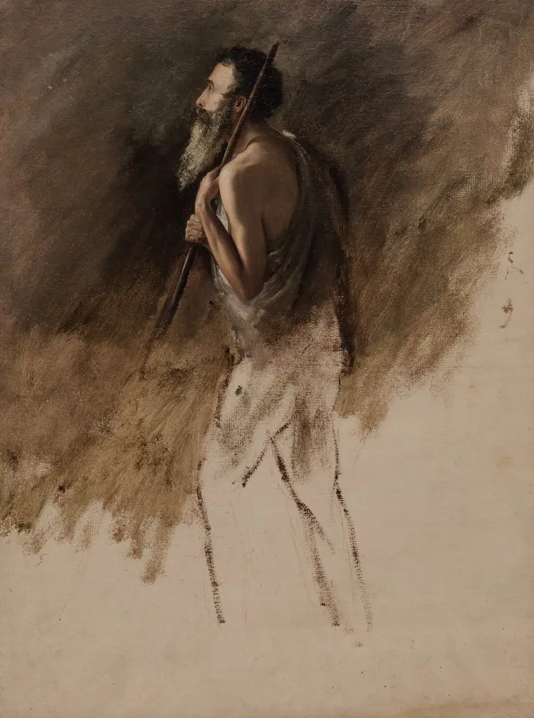 Study for Standing Shepherd, by Thomas Cole