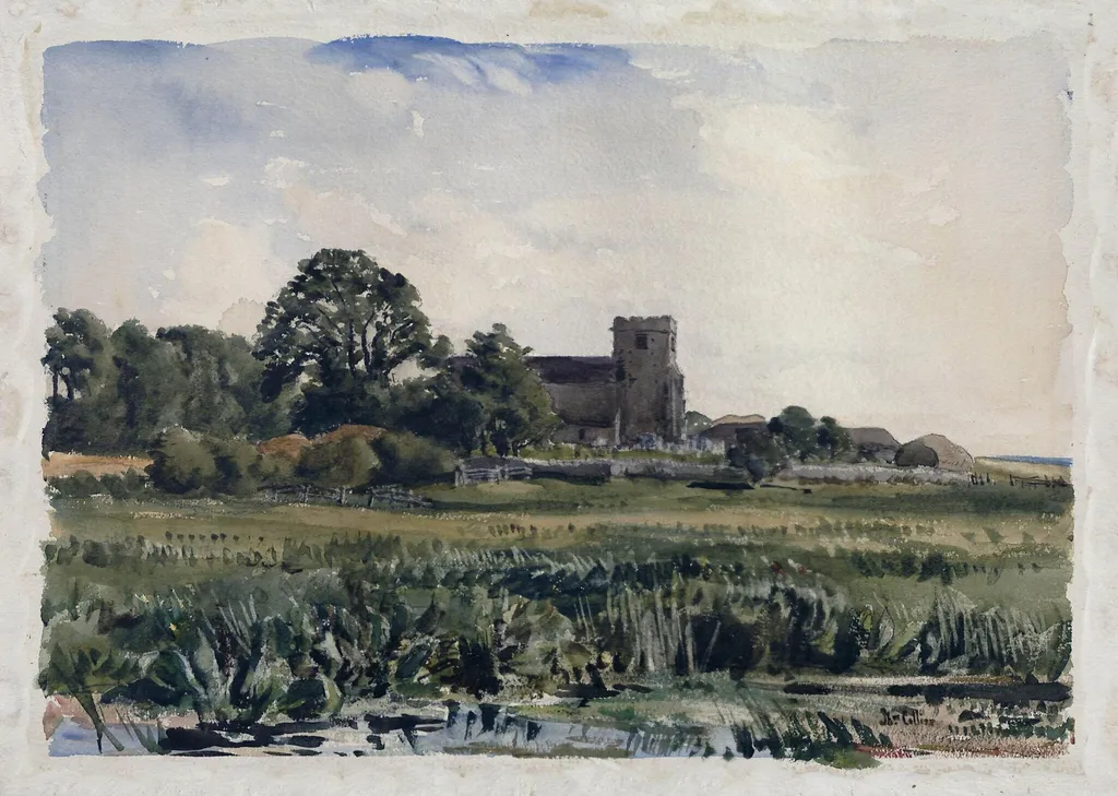 Lyminster Church, near Arundel, by Thomas Collier, watercolor, 1860