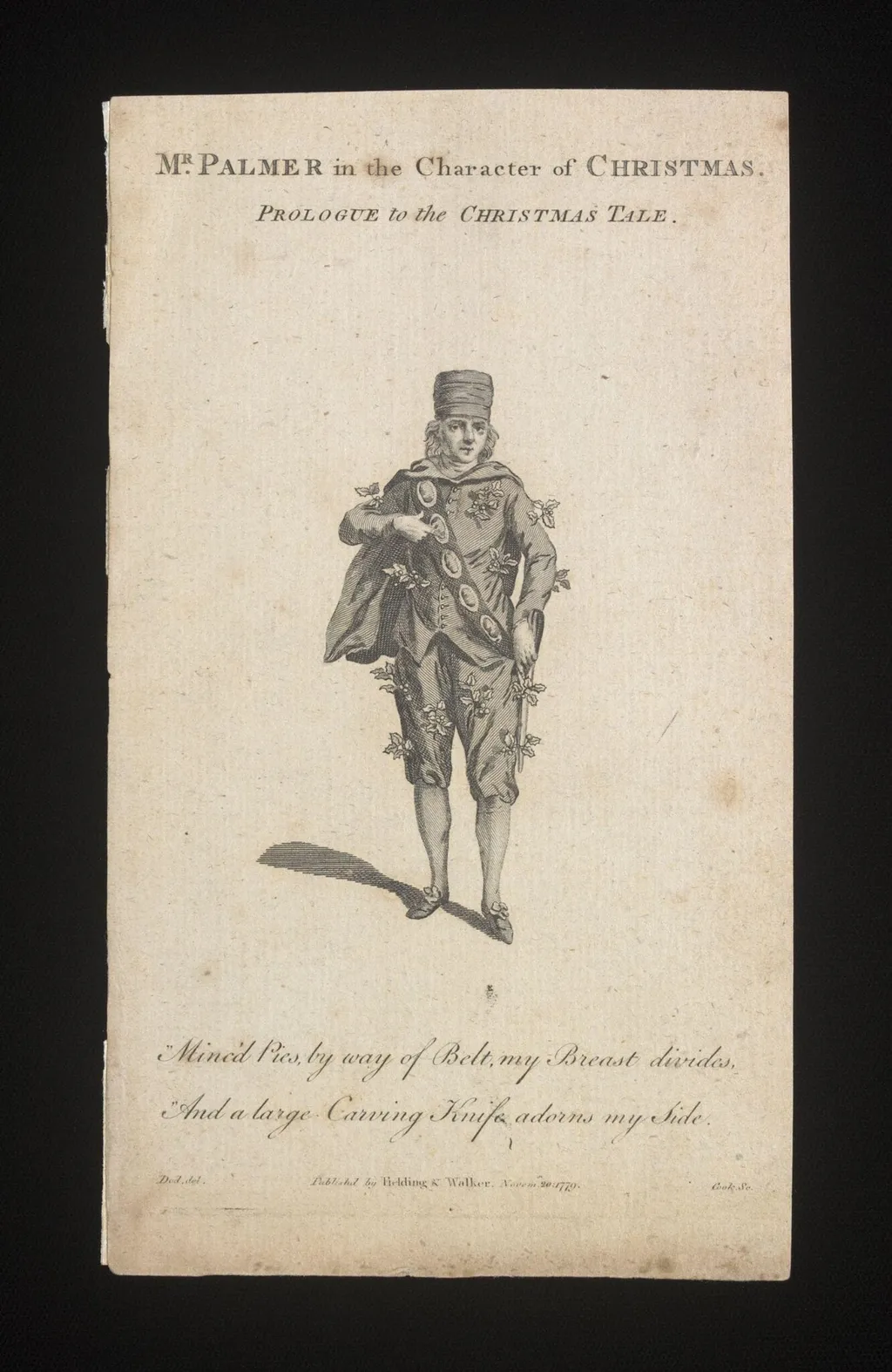 Mr Palmer in the Character of Christmas, by Thomas Cook, 20