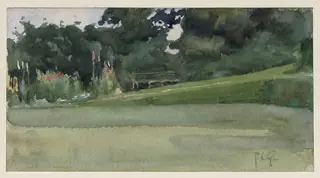 A Garden near Penzance, by Thomas Cooper Gotch, 1875