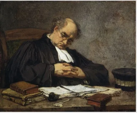 A Sleeping Judge, by Thomas Couture, oil, 1859