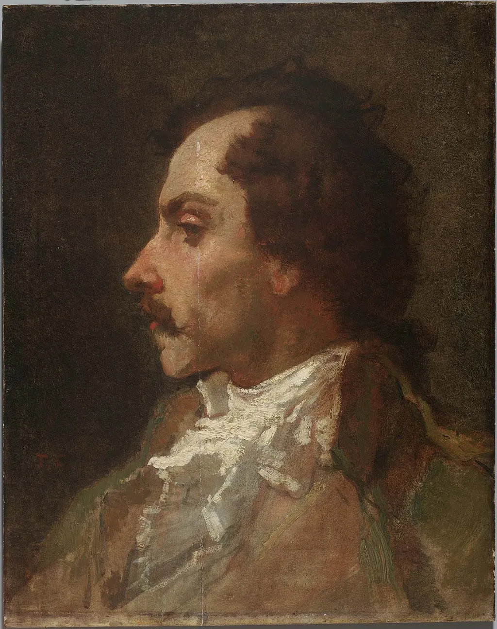 A Soldier (study for The Enrollment of the Volunteers of 1792), by Thomas Couture, unspecified, 1857