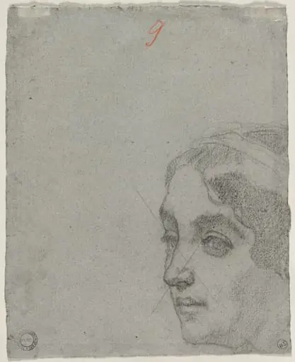 Head of a Woman (verso), by Thomas Couture