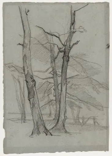 Landscape Study with Trees, by Thomas Couture