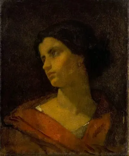 Naisen pää, harjoitelma, by Thomas Couture