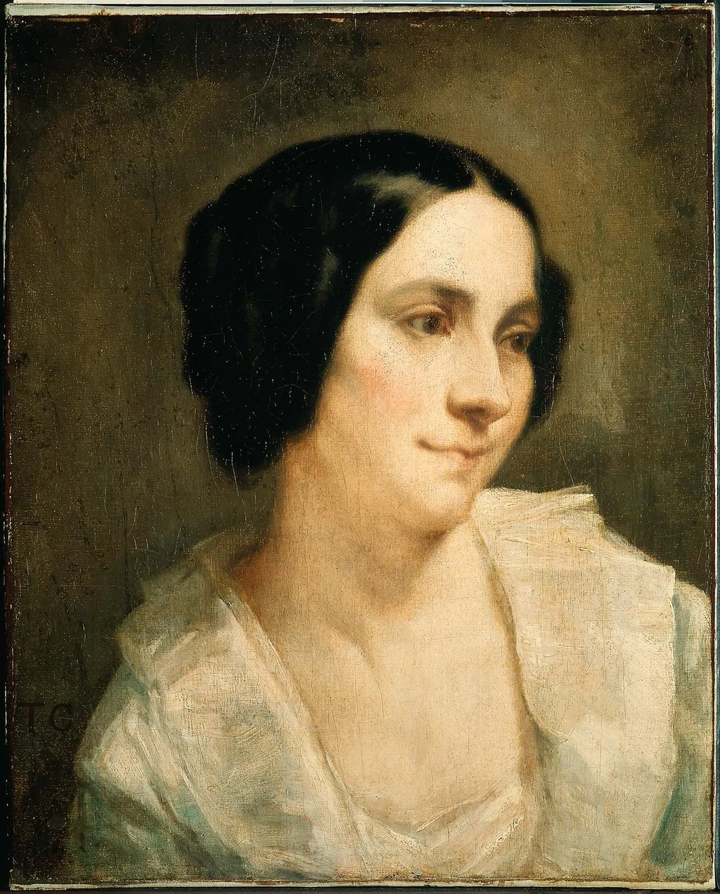 Portrait of a Woman, by Thomas Couture, oil, 1857