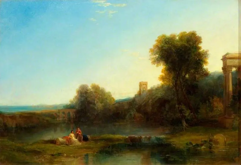 A Landscape with Classical Ruins, by Thomas Creswick