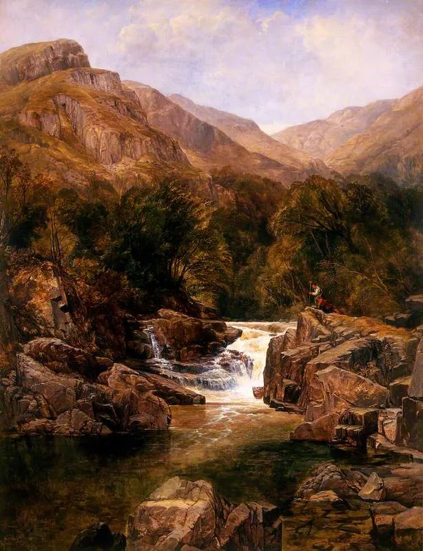 Scene on the Tummel, Perthshire, by Thomas Creswick, oil, 1844