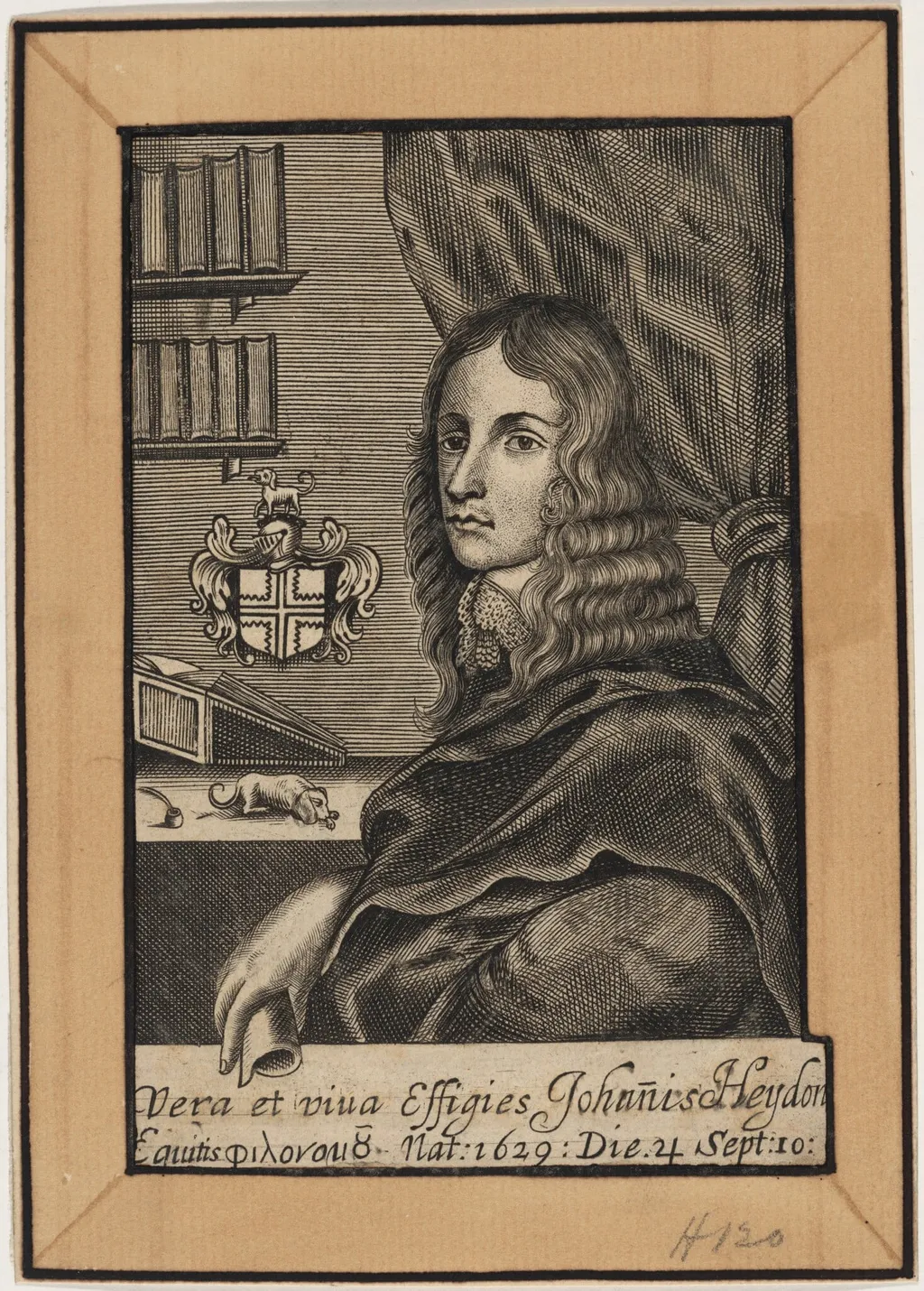 Johannis Heydon (John Heydon), by Thomas Cross, ink, 1662