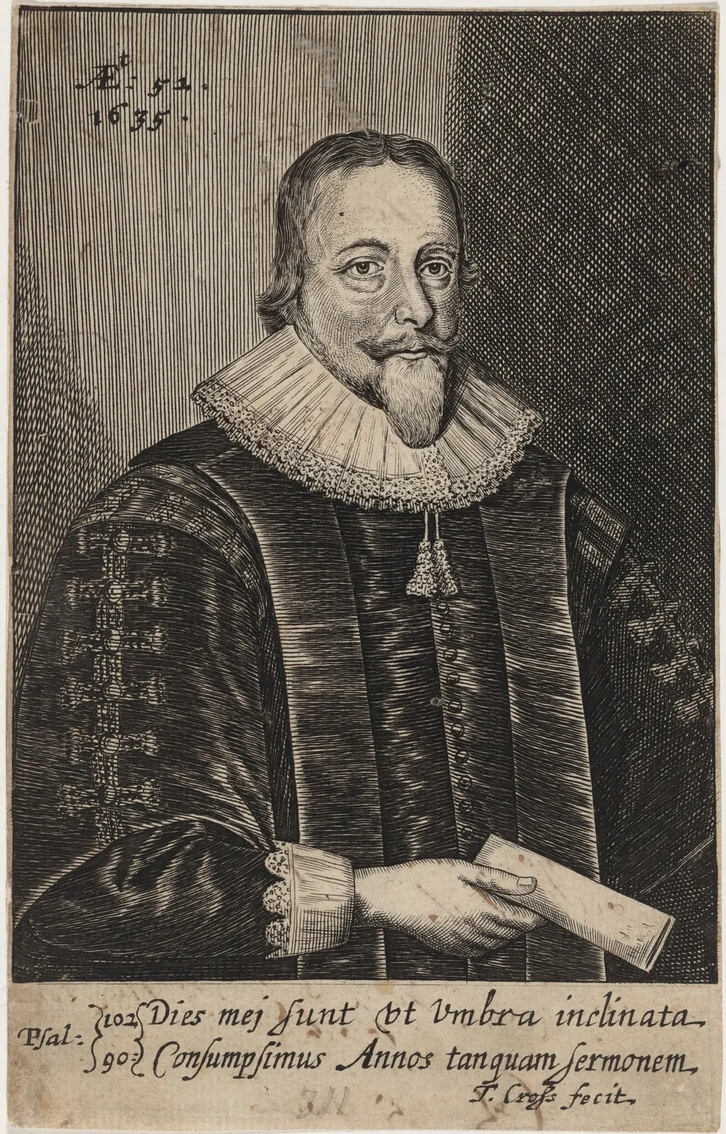 Robert Aylett, by Thomas Cross, ink, 1654