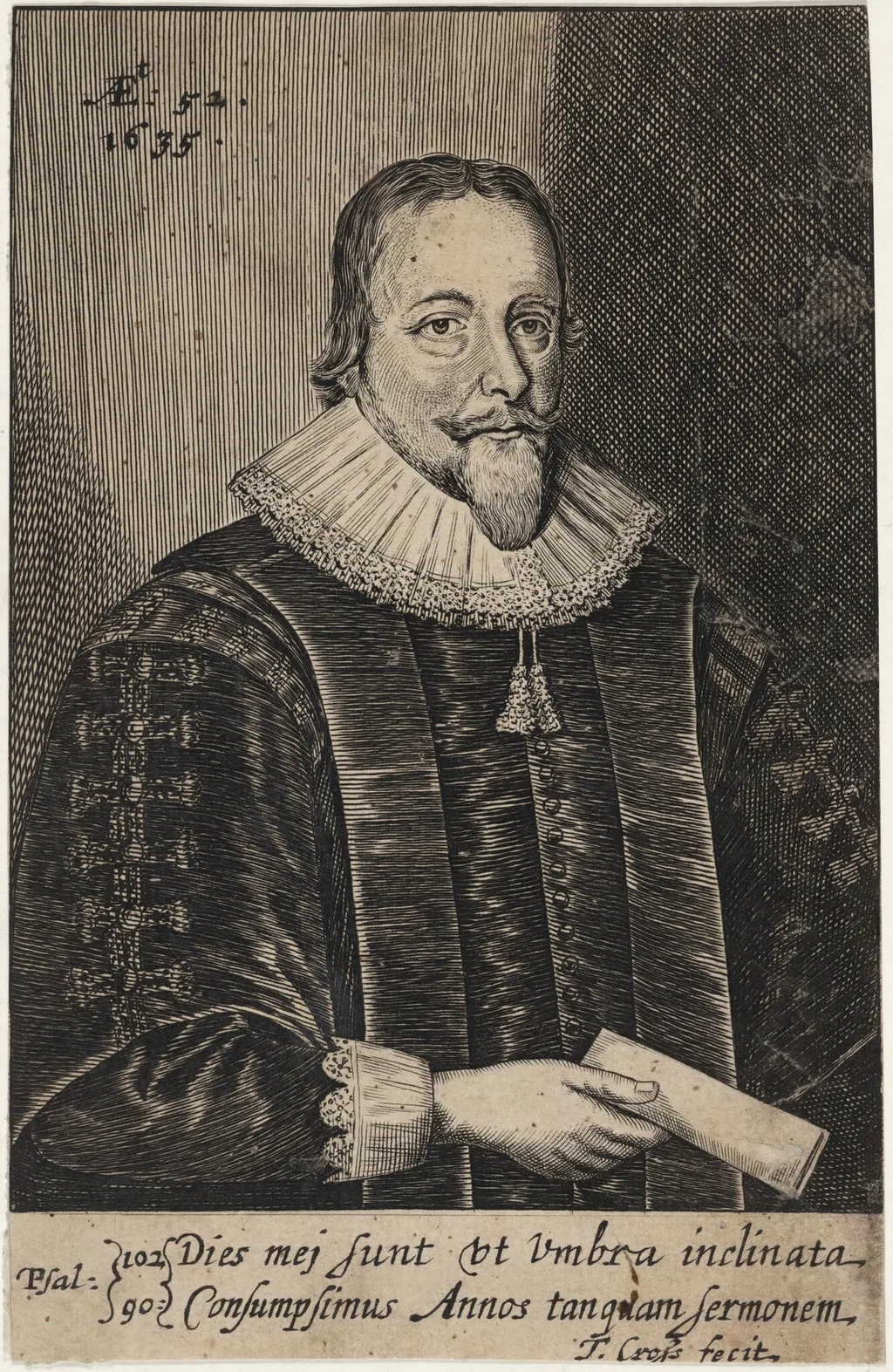 Robert Aylett, by Thomas Cross, ink, 1654
