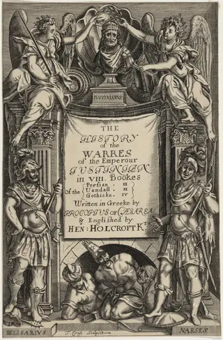Title Page to History of the Warres of the Emperour Justinian, by Thomas Cross