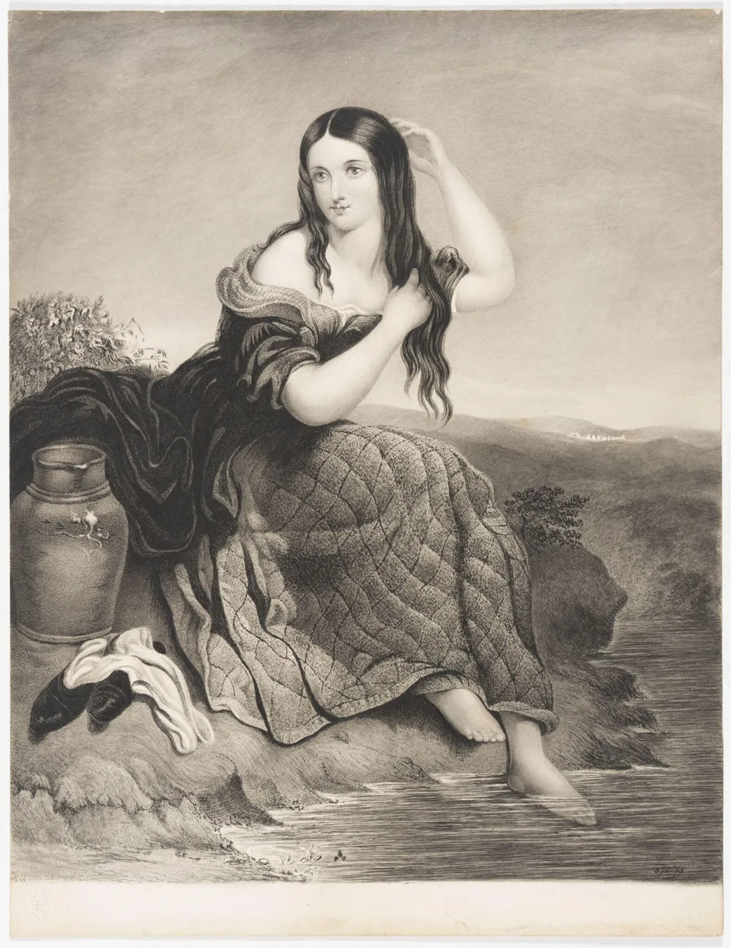 Nature's Toilet, by Thomas Dalling Barlee, 1850