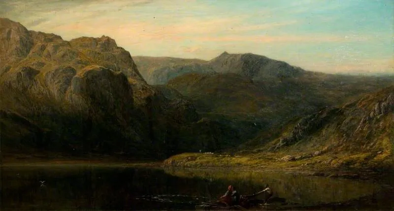 Mountain Scene, by Thomas Danby, oil, 1862
