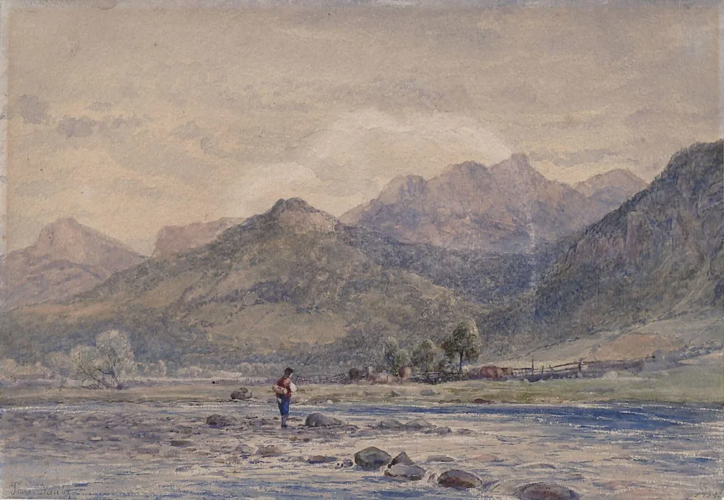 Trout Stream, near Capel Curig, by Thomas Danby, watercolor