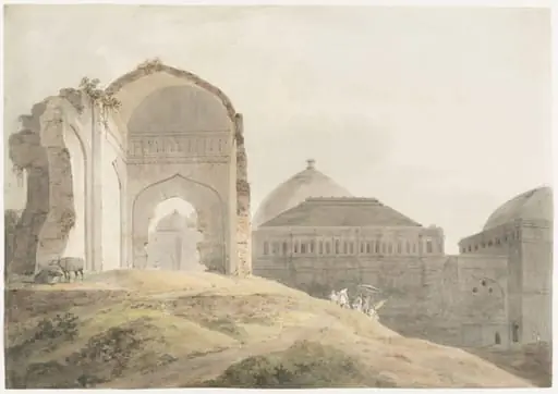 Ruins of the Palace at Madura [The Palace of Tirumulla Nayak], by Thomas Daniell