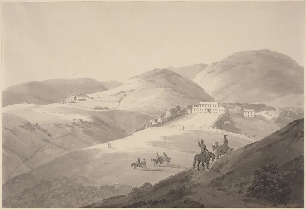 View of the Governor's House in St. Helena, by Thomas Daniell, graphite, 1794