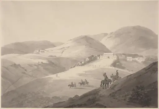 View of the Governor's House in St. Helena, by Thomas Daniell