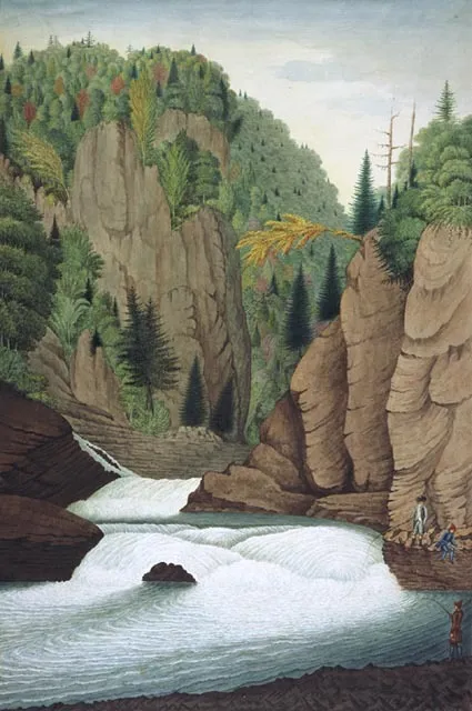 A View of the Lower Part of the Falls of St. Anne near Quebec, by Thomas Davies, unspecified, 1796