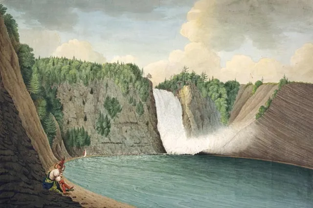 A View of the Montmorency Falls near Quebec, by Thomas Davies, unspecified, 1784