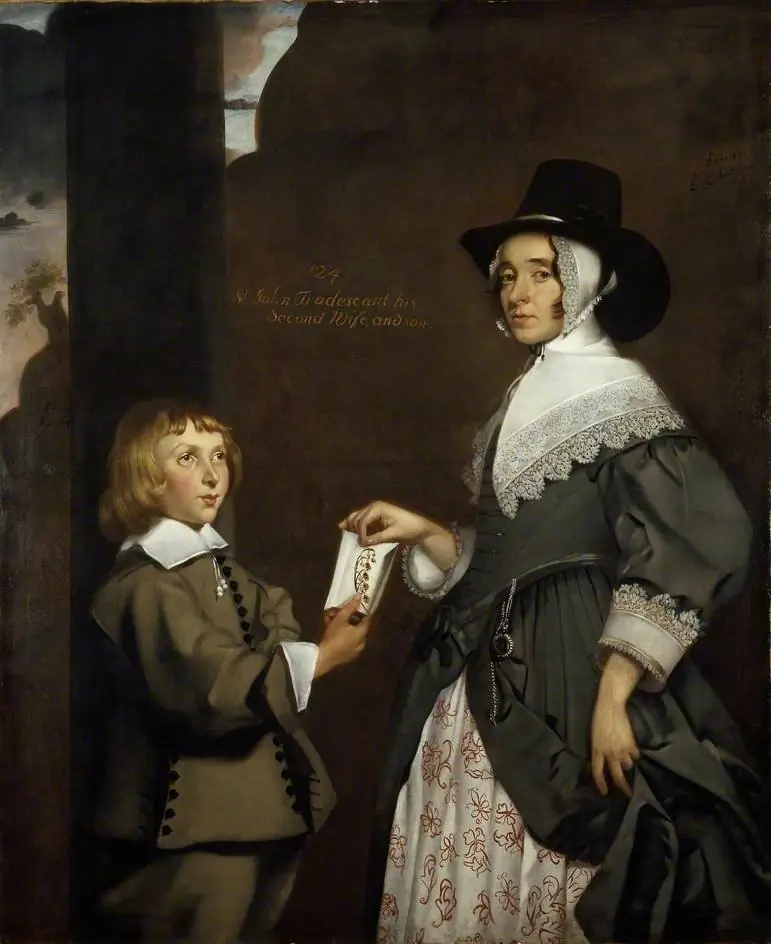 Hester Tradescant and her Stepson, John, by Thomas de Critz
