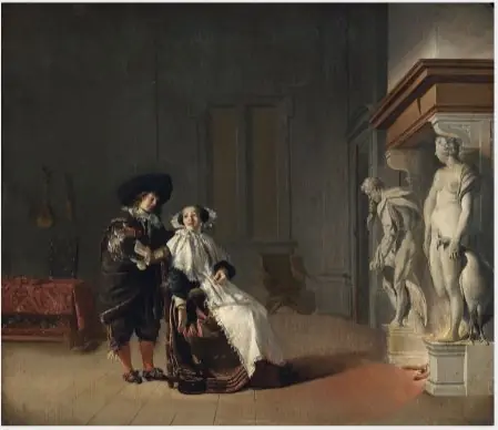 Interior with Figures, by Thomas de Keyser
