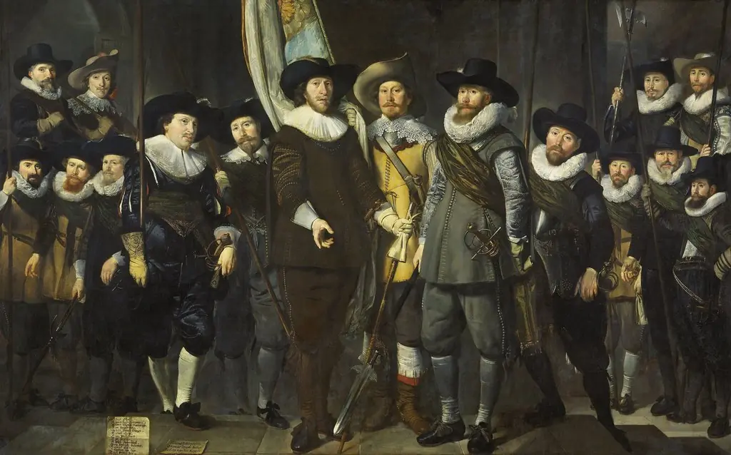 Officers and other civic guardsmen of the IIIrd District of Amsterdam, under the command of Captain Allaert Cloeck and Lieutenant Lucas Jacobsz Rotgans, by Thomas de Keyser