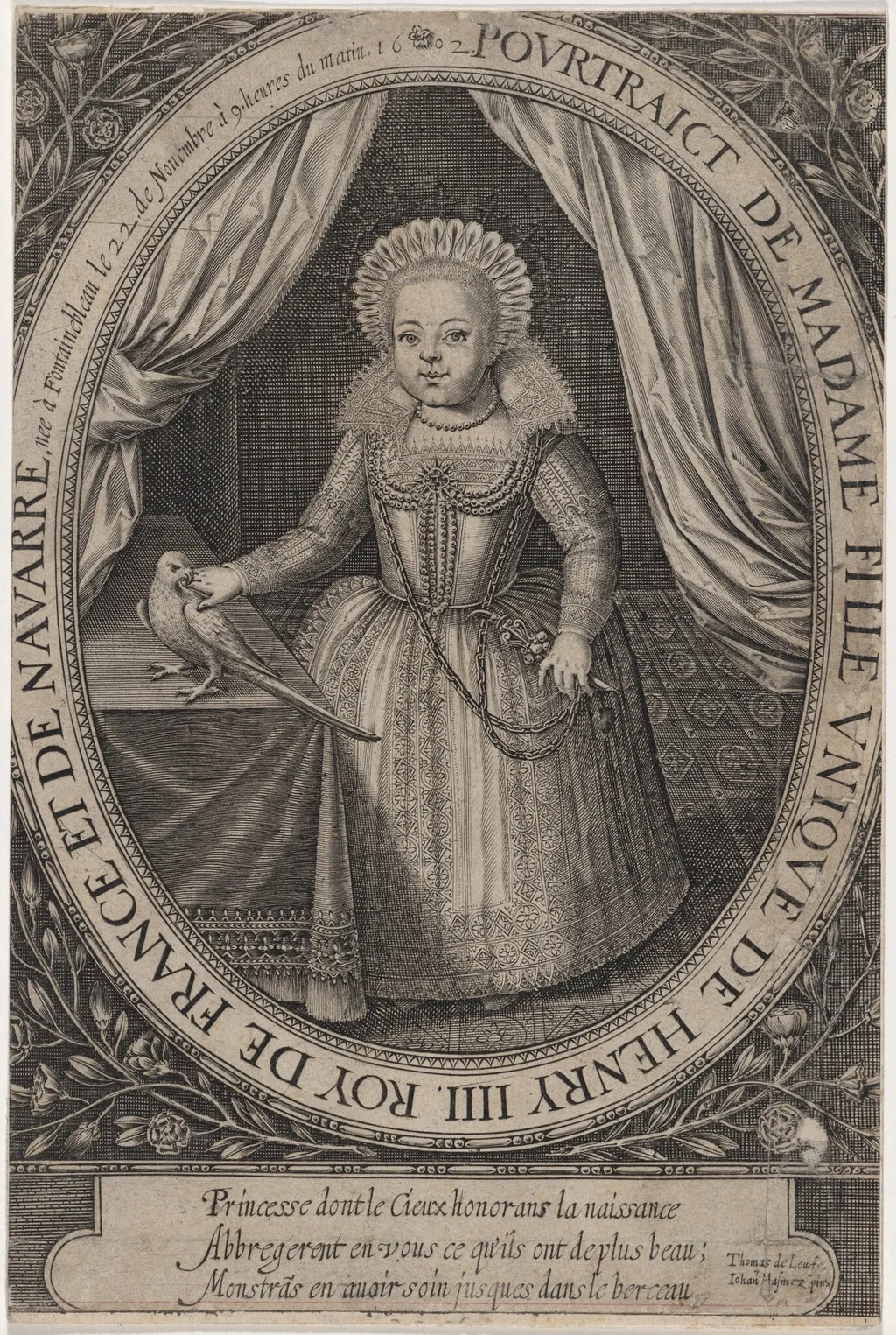 Elizabeth de Bourbon, by Thomas de Leu, ink, 1590