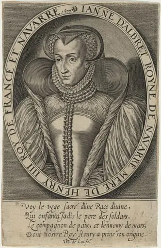 Jeanne D'Albret, Queen of Navarre, Mother of Henry IV of France, by Thomas de Leu